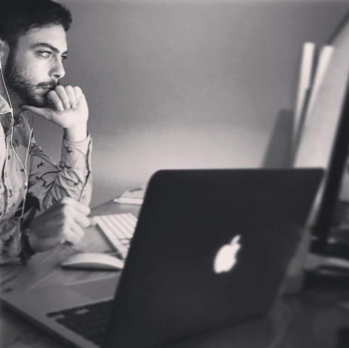 Juan Antonio Madueño focused on coding